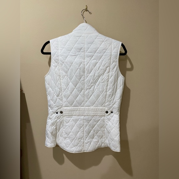 BARBOUR CALARY QUILTED WHITE VEST- (NWOT) - Picture 2 of 10